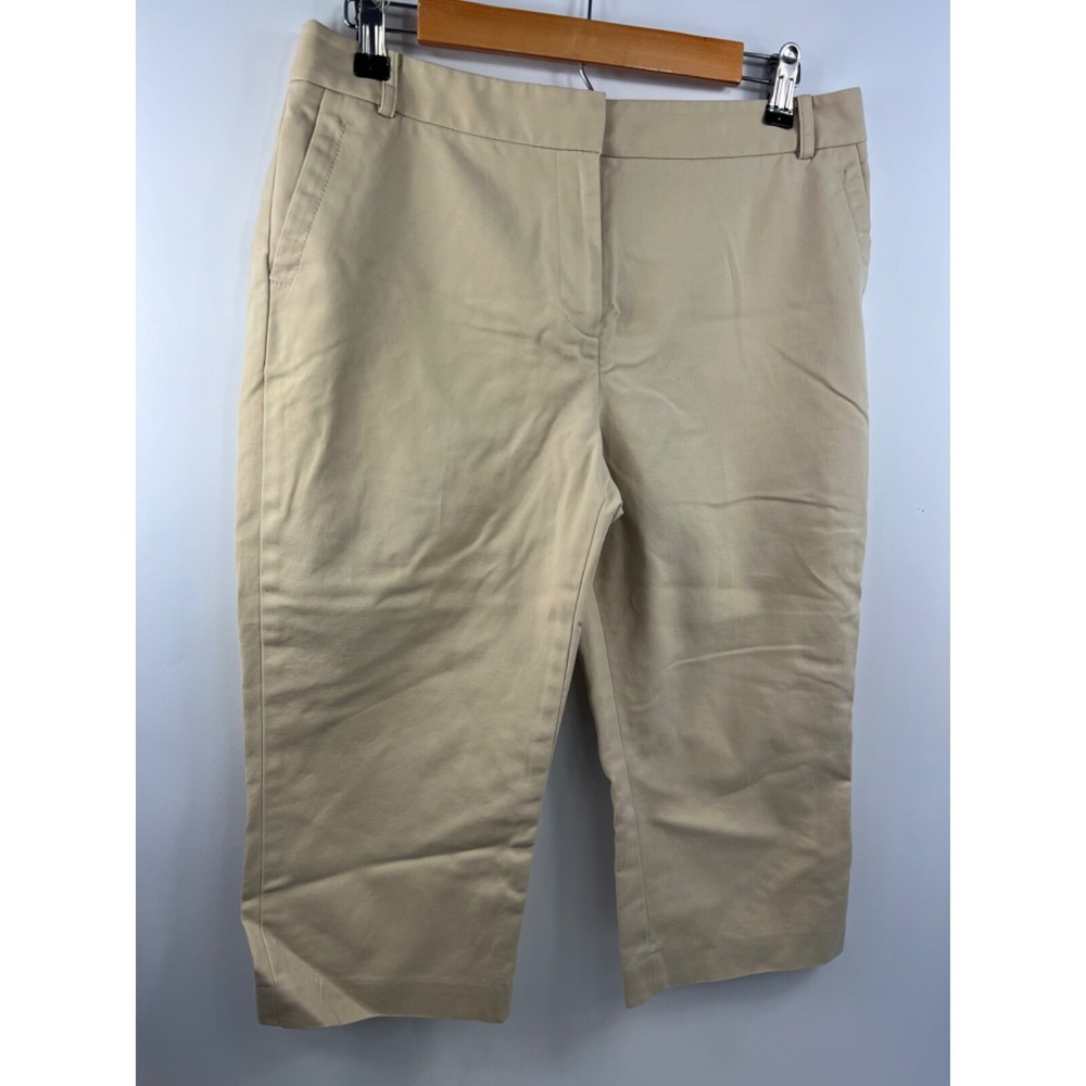 Ann Taylor Pants Women's Size 8 Tan‎ Straight Leg Front Coin Pockets